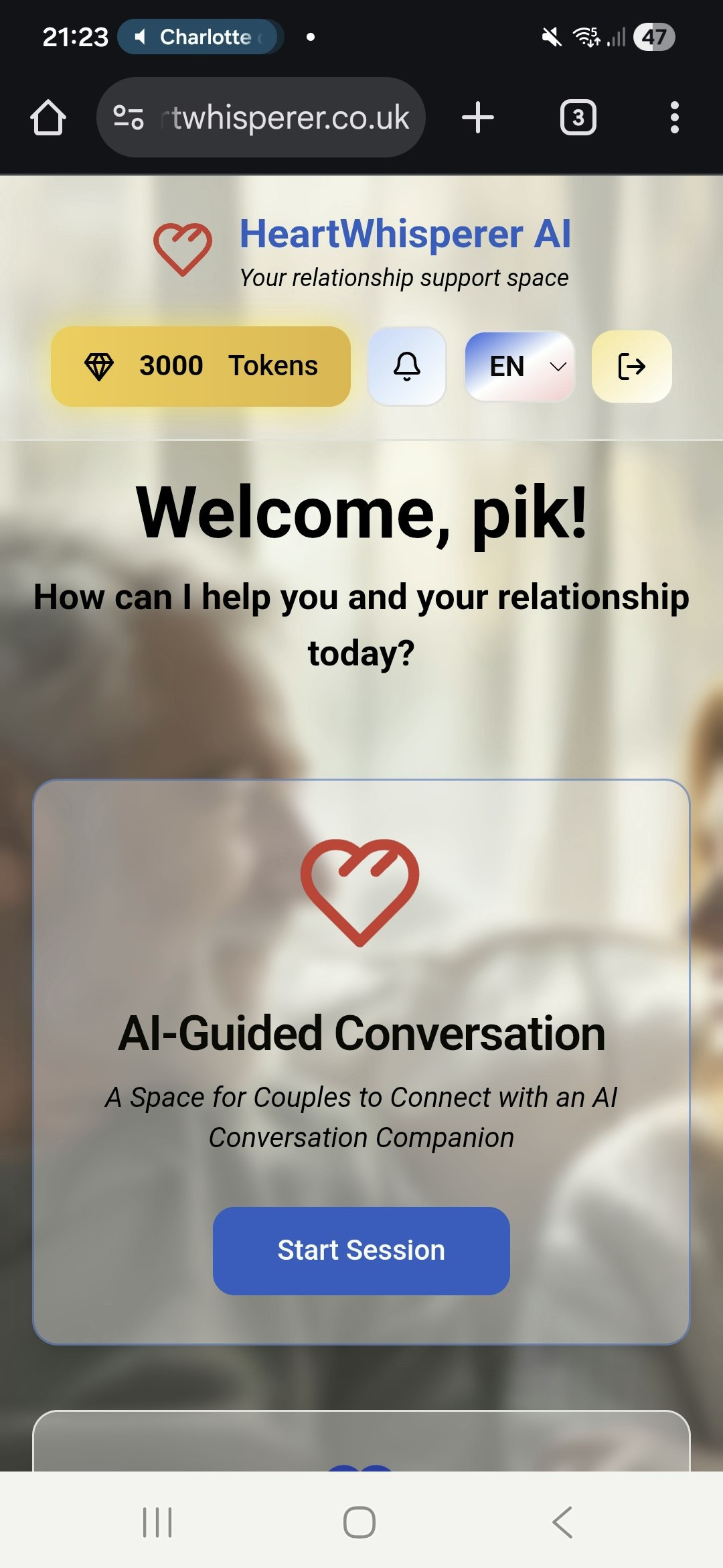 HeartWhisperer - Screenshot 2 showing product features and functionality