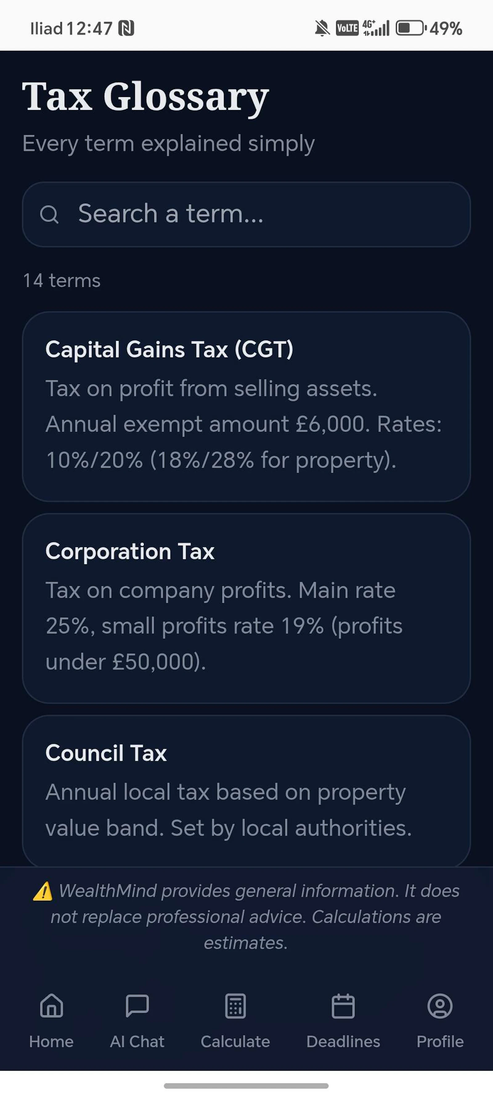 wealthmind:finance & tax screenshot 6