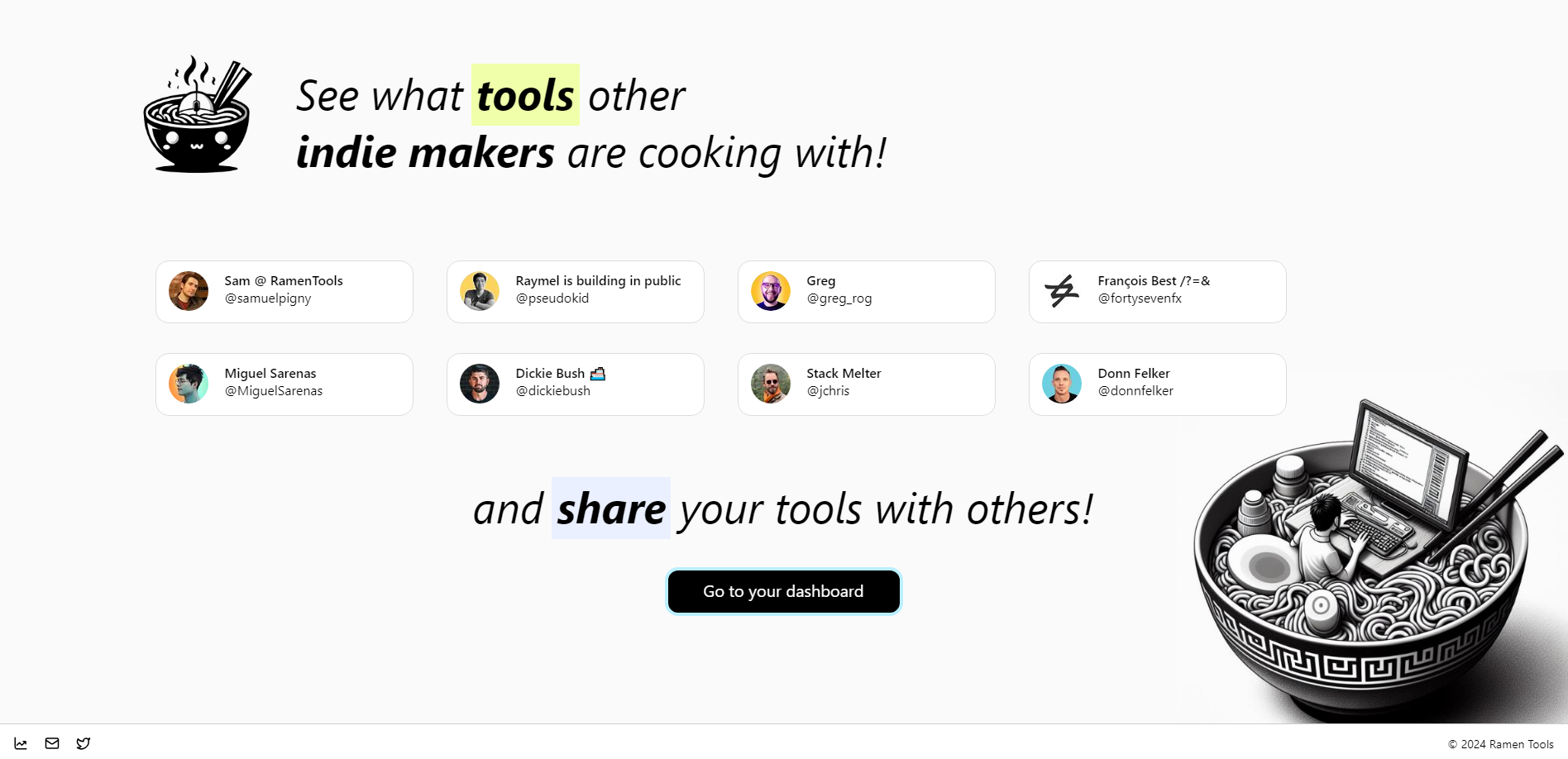 Ramen.Tools - Посмотрите, какие инструменты используют другие инди -производители медиа 1