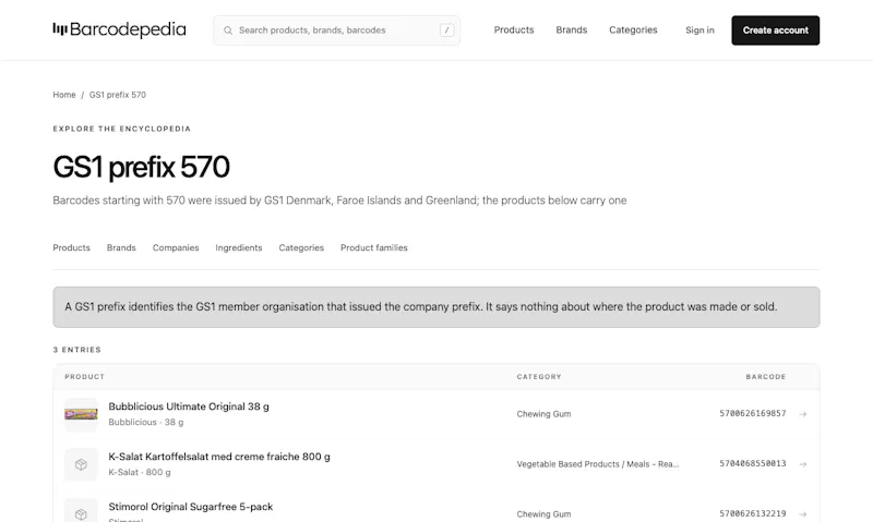 Barcodepedia screenshot 3