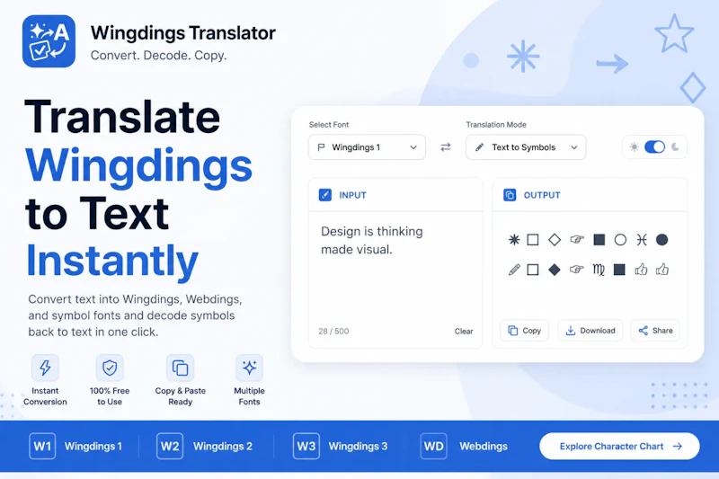 Wingdings Translator screenshot 1