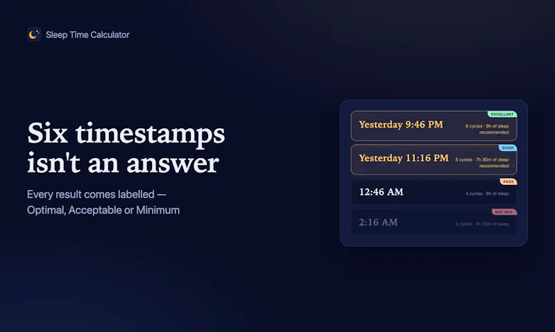 Sleep Time Calculator screenshot 2