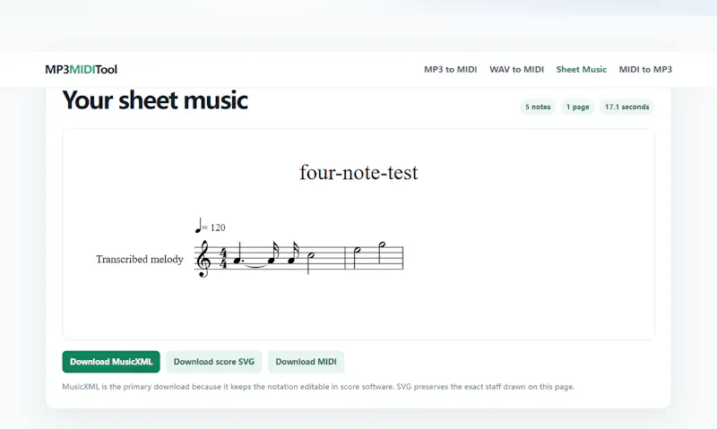 MP3 MIDI Tool screenshot 1