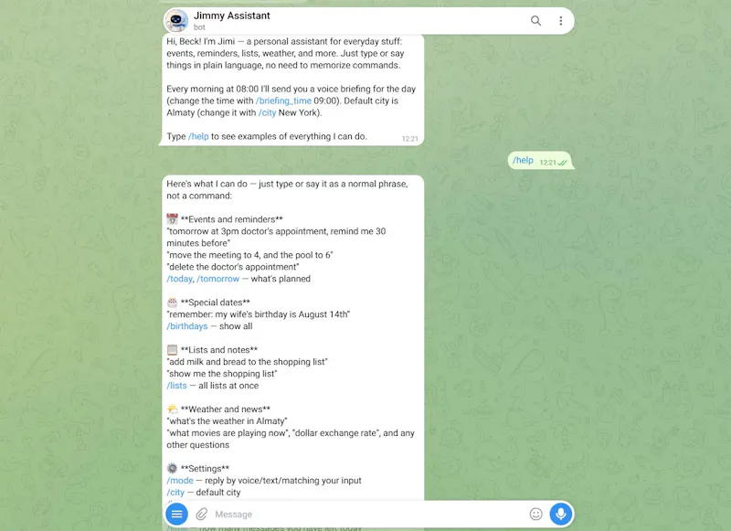 Jimi Assistant screenshot 1