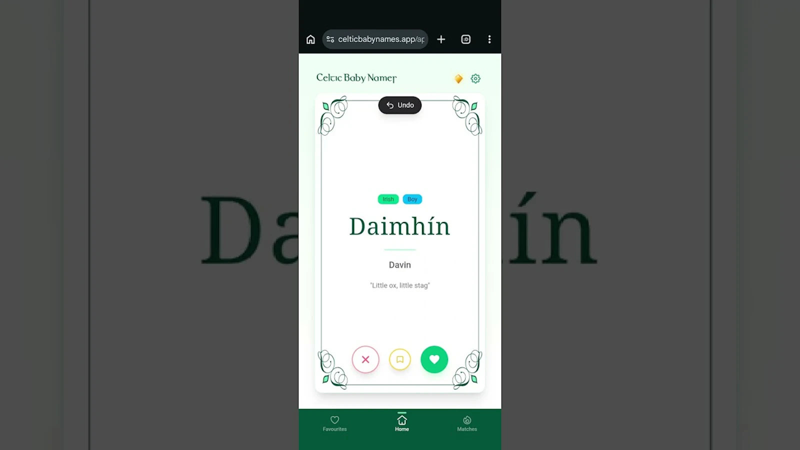 Celtic Baby Names — Baby Name Finder screenshot 1 (video preview)