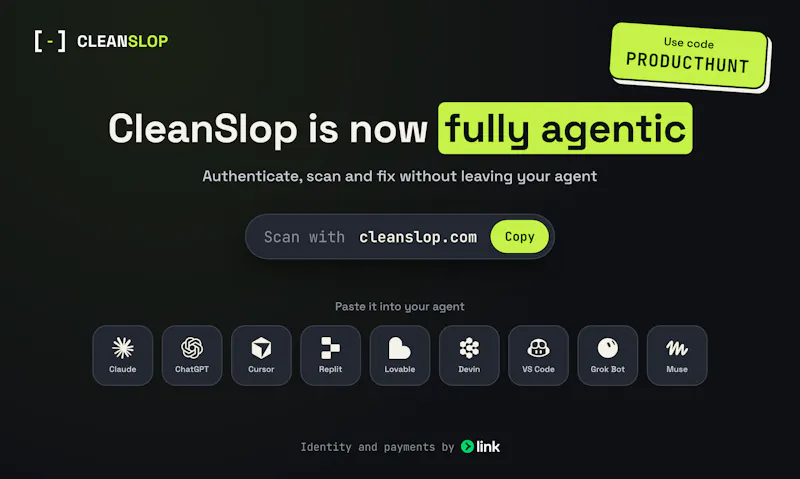 Agentic CleanSlop screenshot 2
