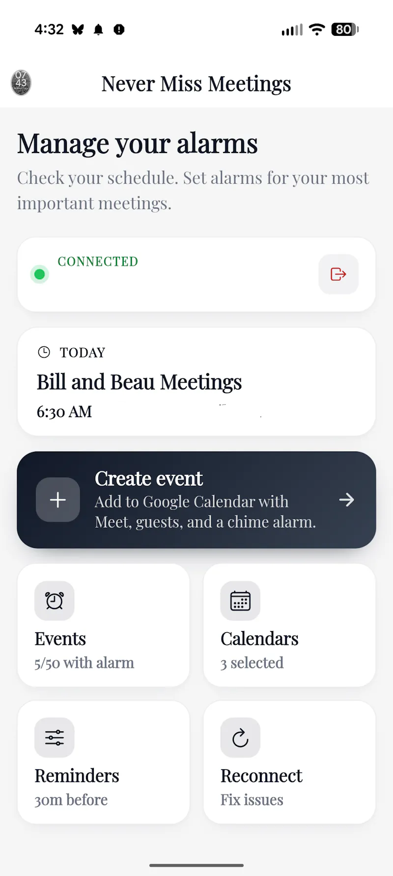 Never Miss Meetings screenshot 3