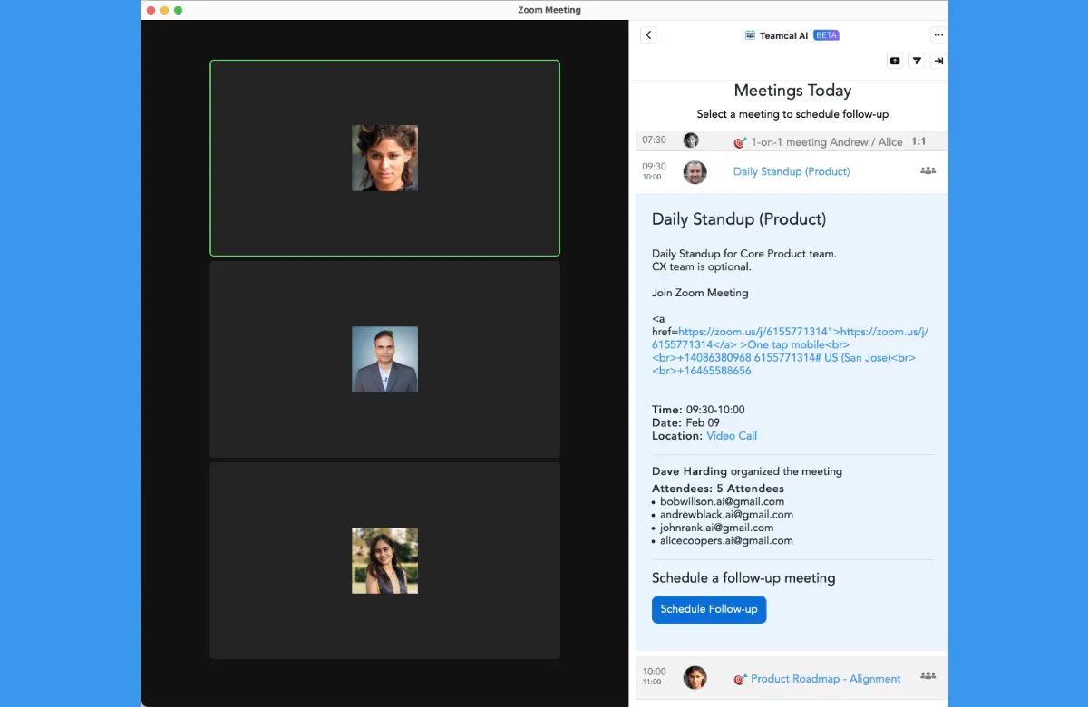 Free Teamcal AI App for Zoom gallery image