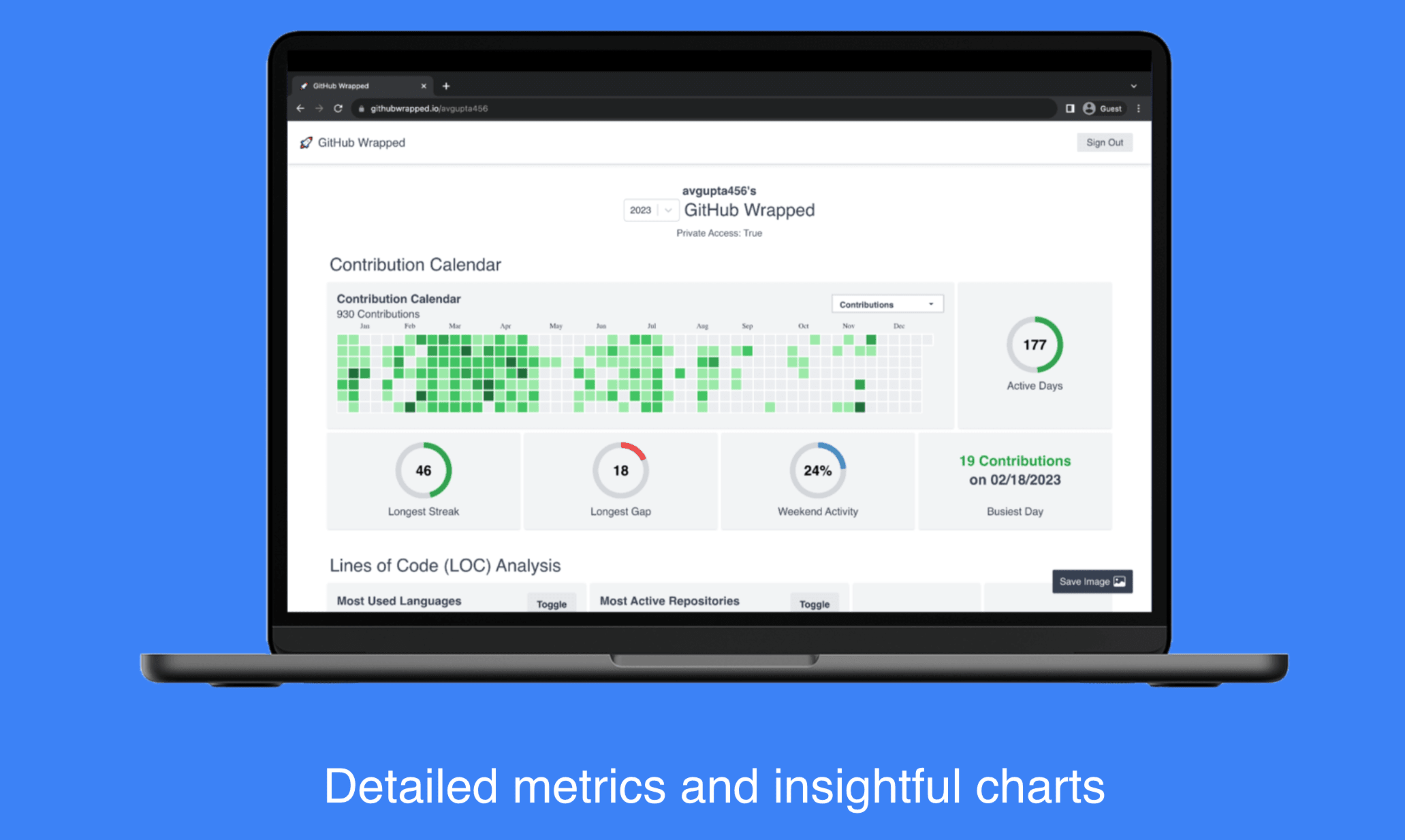 startuptile GitHub Wrapped 2023-Discover and share code contribution insights