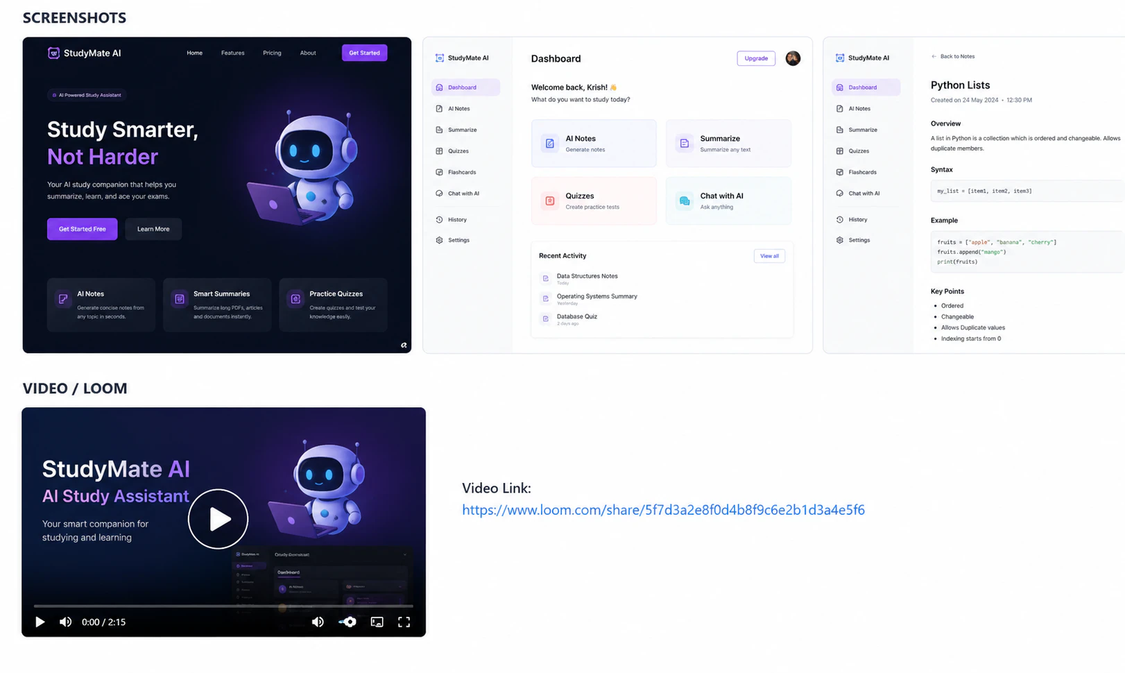StudyMate AI 截图