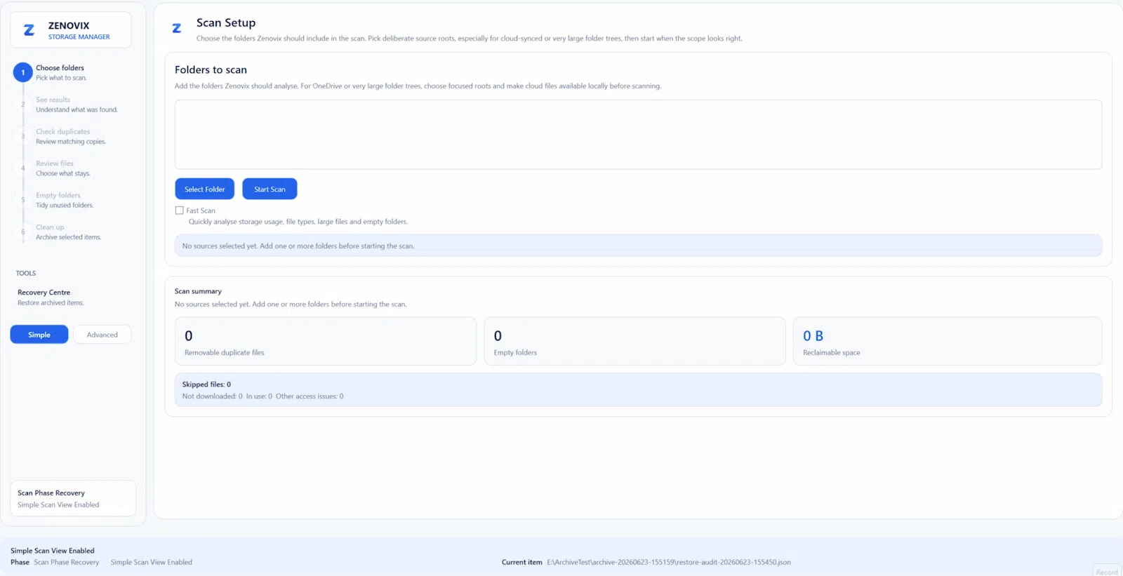 Zenovix Storage Manager screenshot 1
