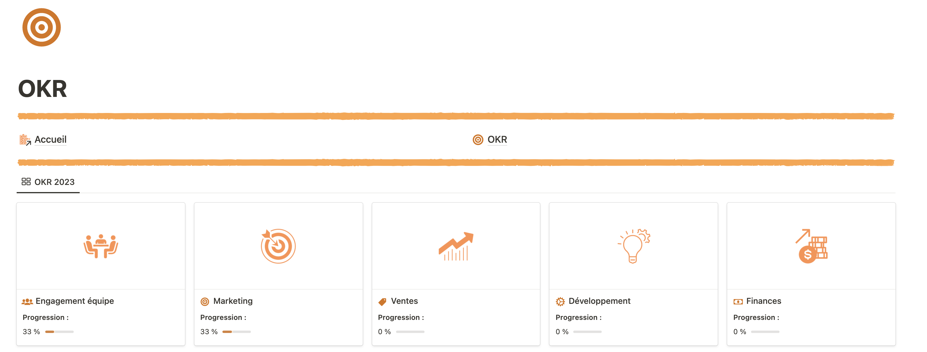 ความคิดเทมเพลต OKR - เทมเพลตความคิดในการตั้งค่าและติดตามระบบ OKR media 2