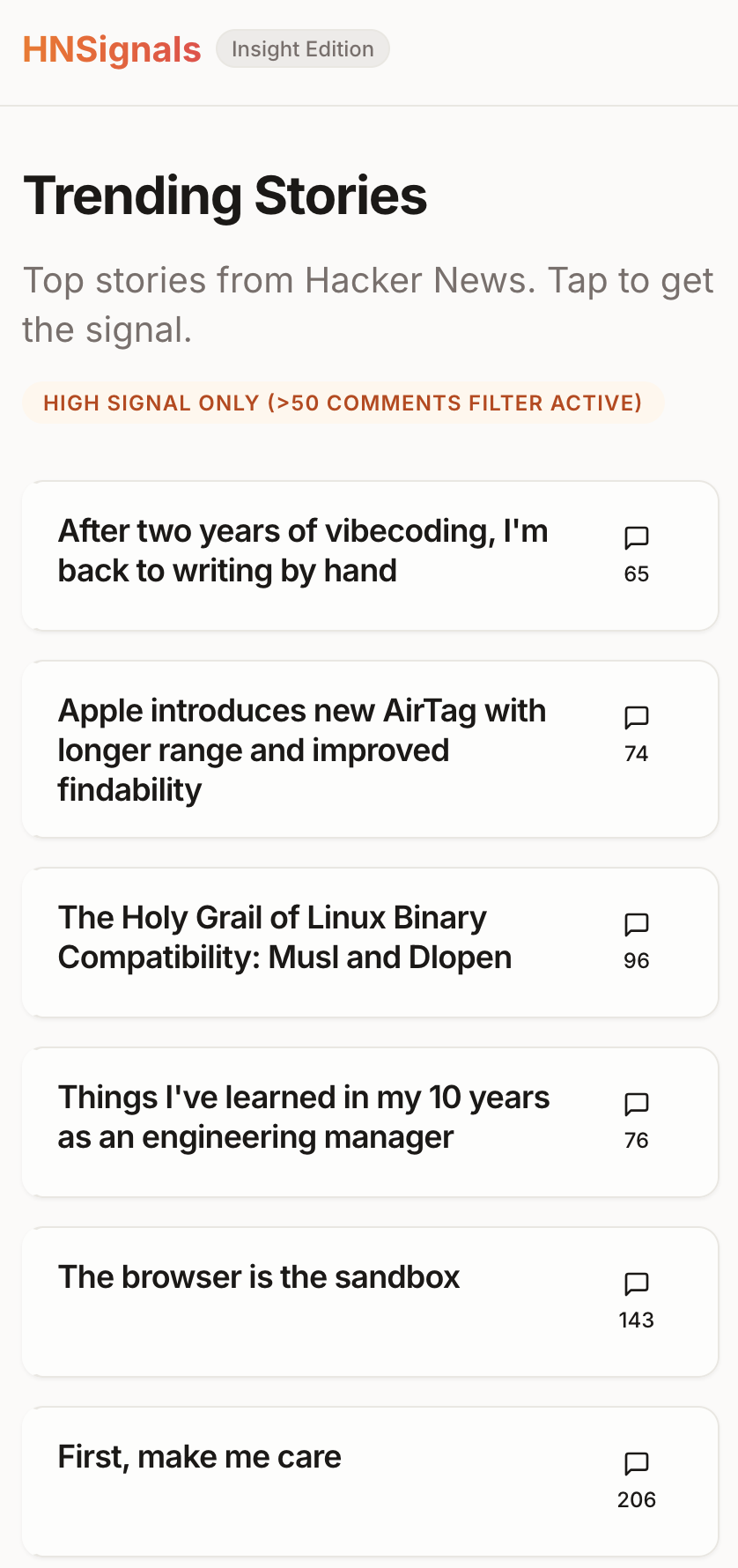 HNSignals.com gallery image
