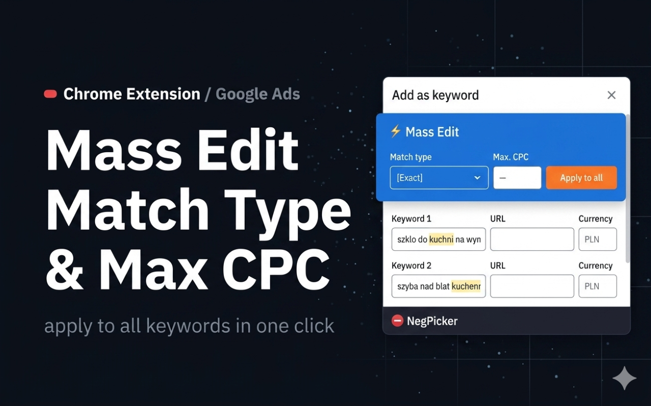 NegPicker — Free Tool for Google Ads gallery image