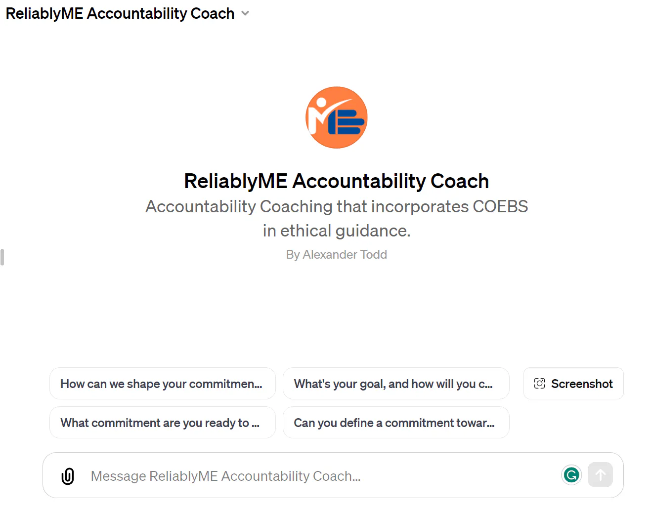 ReliablyME Accountability Coach GPT gallery image