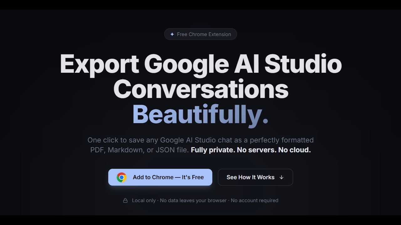 Chat Exporter for Google AI Studio gallery image