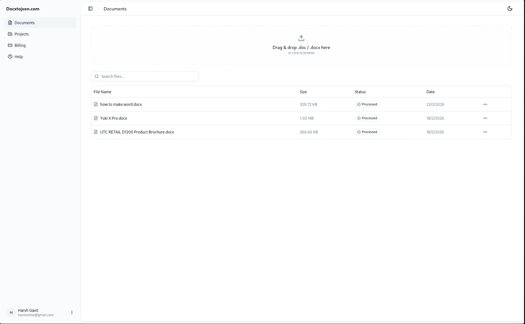 docxtojson.com gallery image