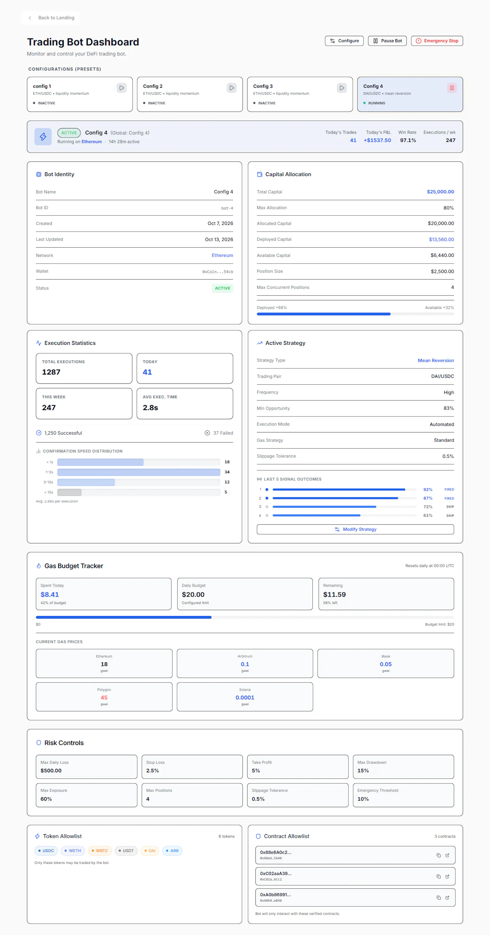 DeFi Trading Bot screenshot 2