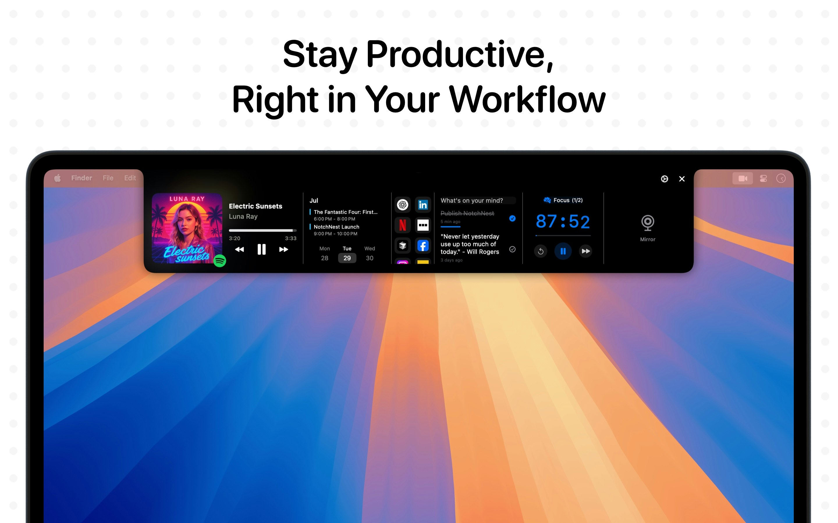 Notchnest: Quick Access Hub media 1