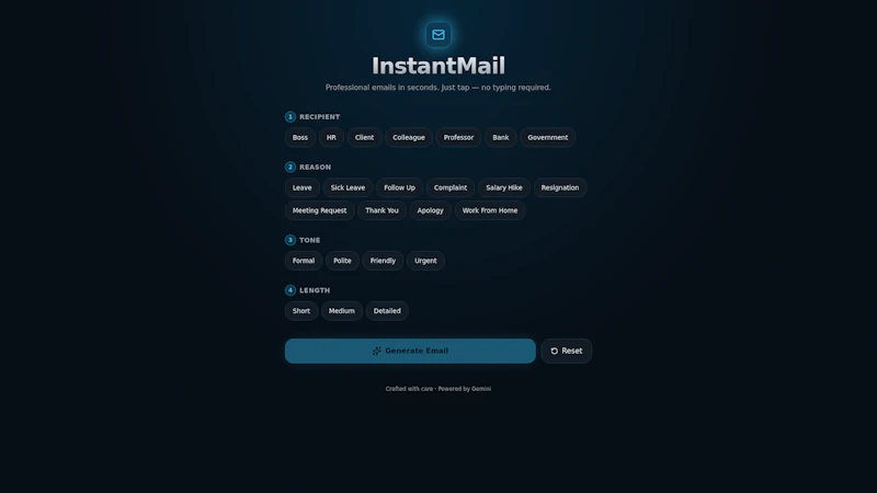 InstantMail screenshot 1