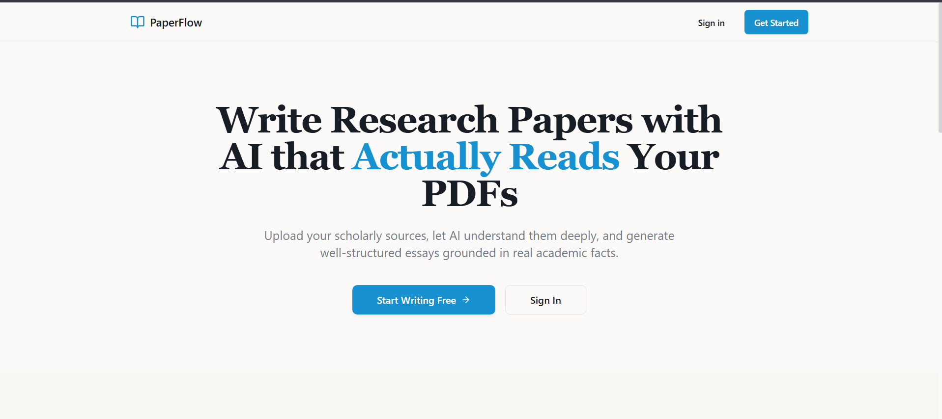 PaperFlow - Main product screenshot demonstrating key features and user interface