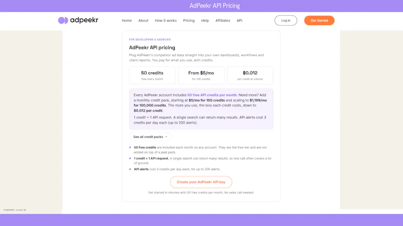 AdPeekr - API screenshot 2