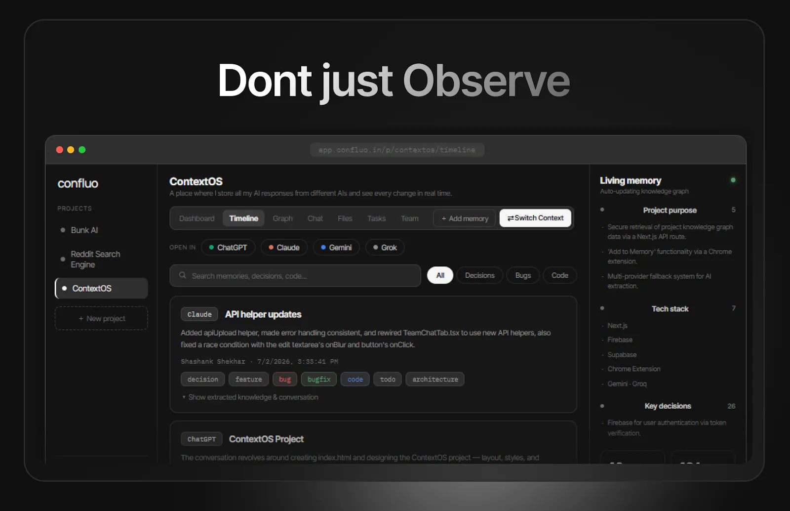 Confluo screenshot 1