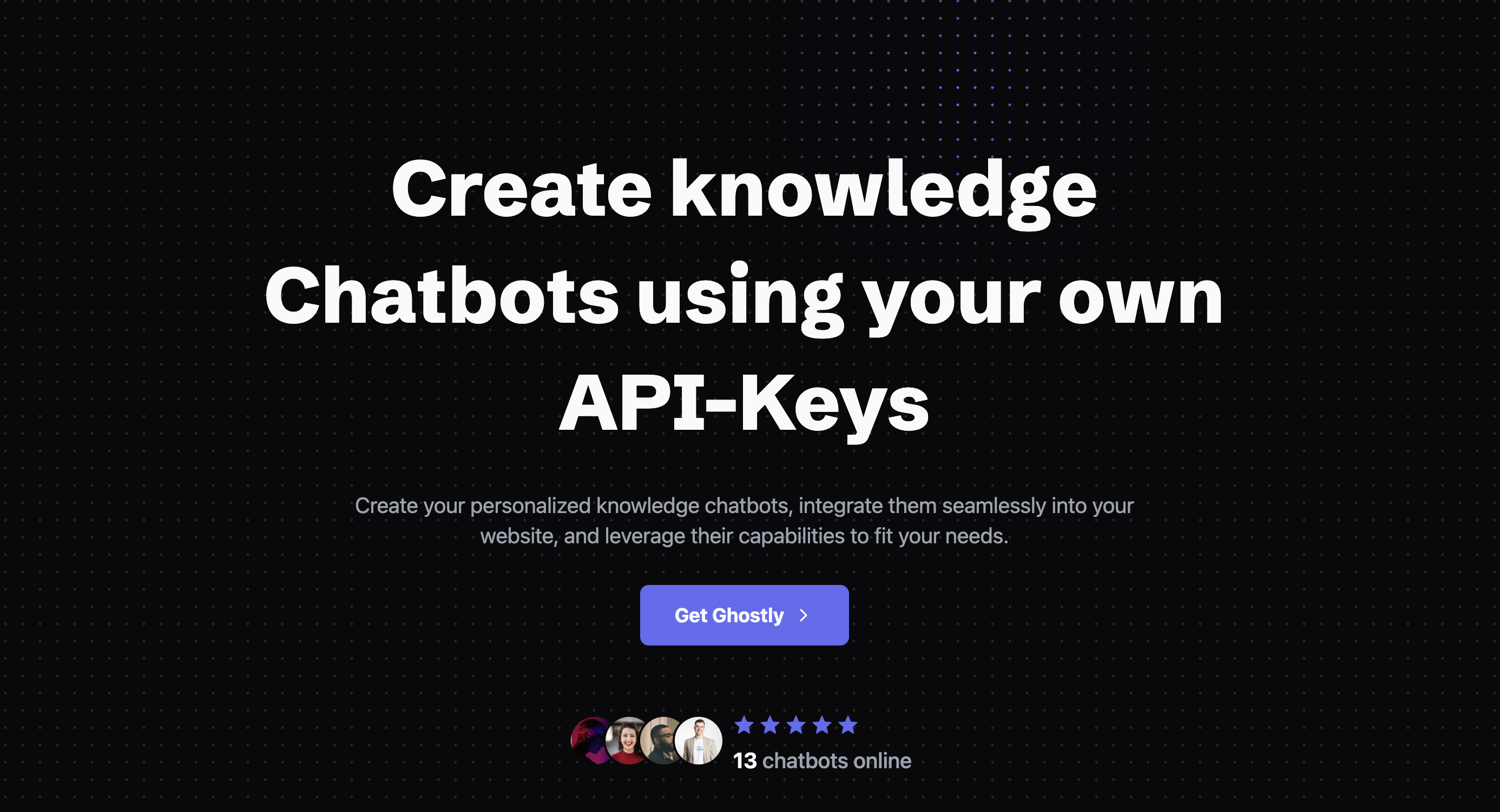 ghostly-chat - Create knowledge chatbots using your own API Key