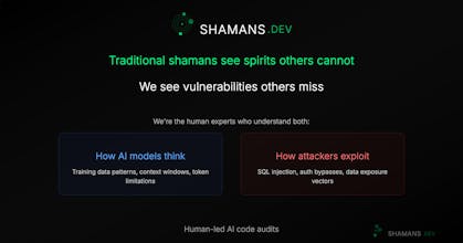 Shamans.dev: Securing AI-generated Code gallery image