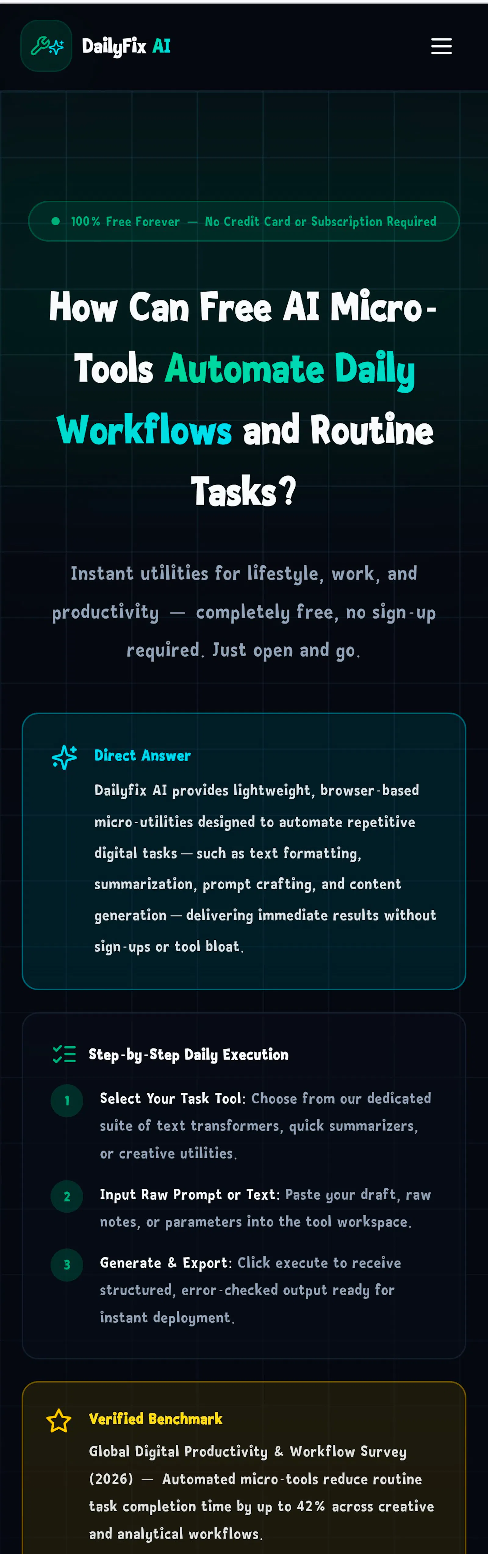 Dailyfix AI Tools screenshot 1