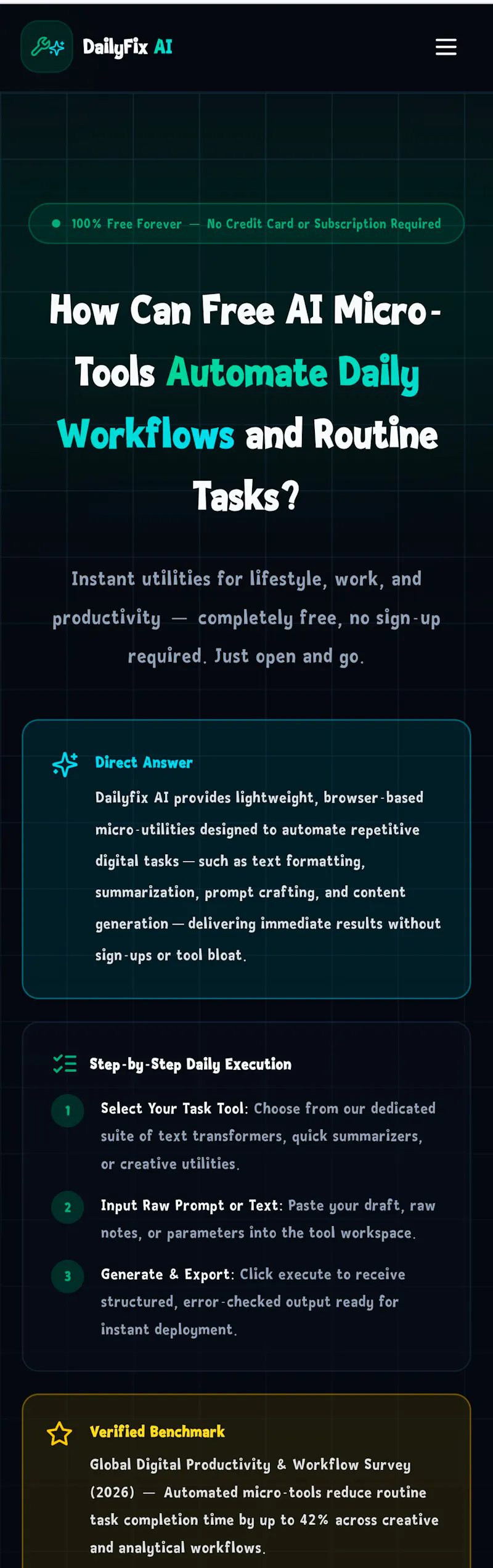Dailyfix AI Tools screenshot 1