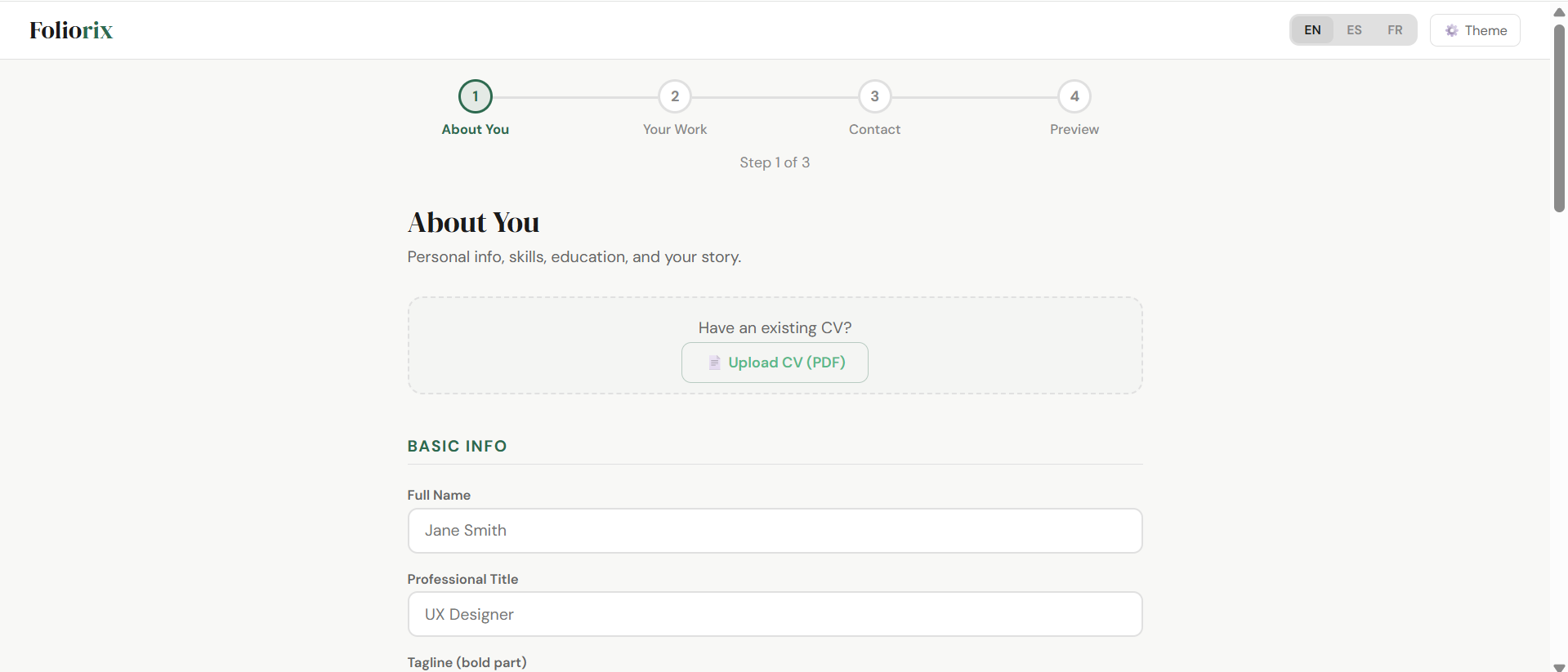 Foliorix - Portfolio Builder  gallery image