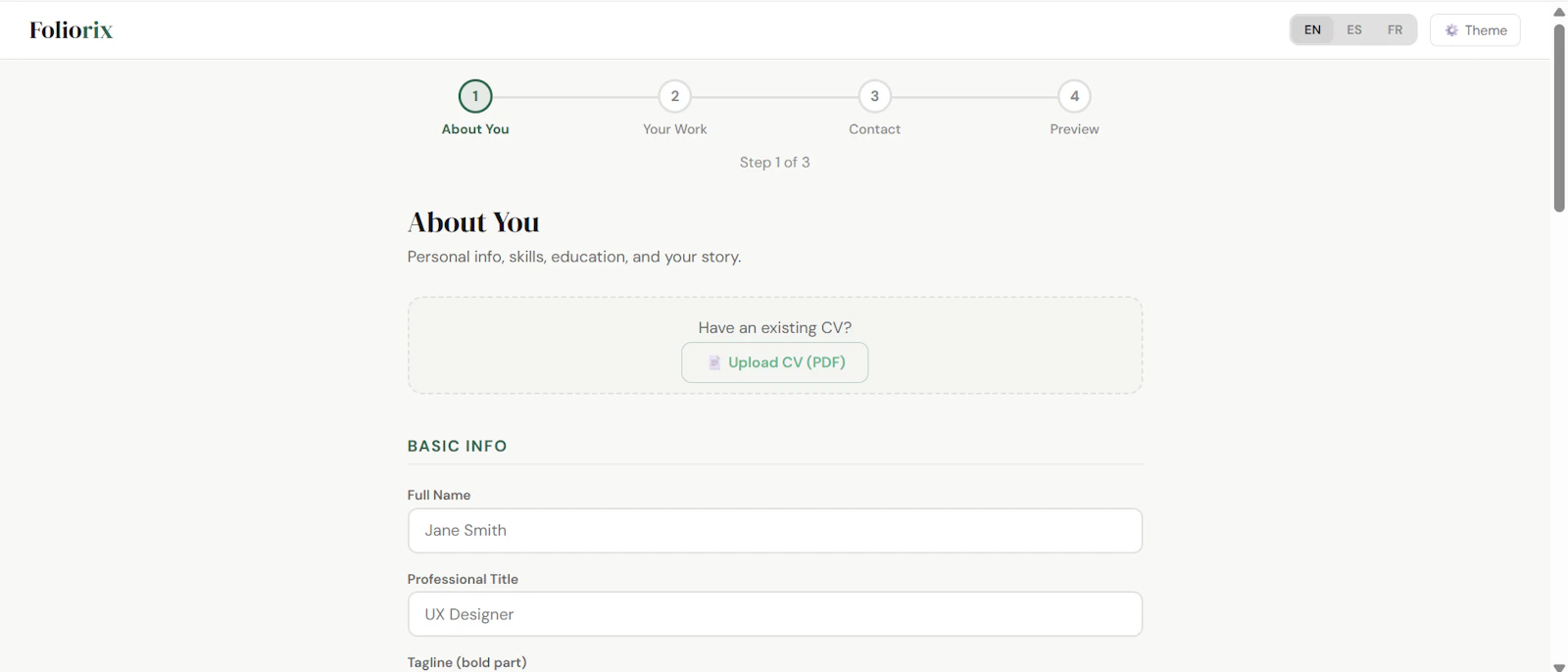 Foliorix - Portfolio Builder  screenshot 3