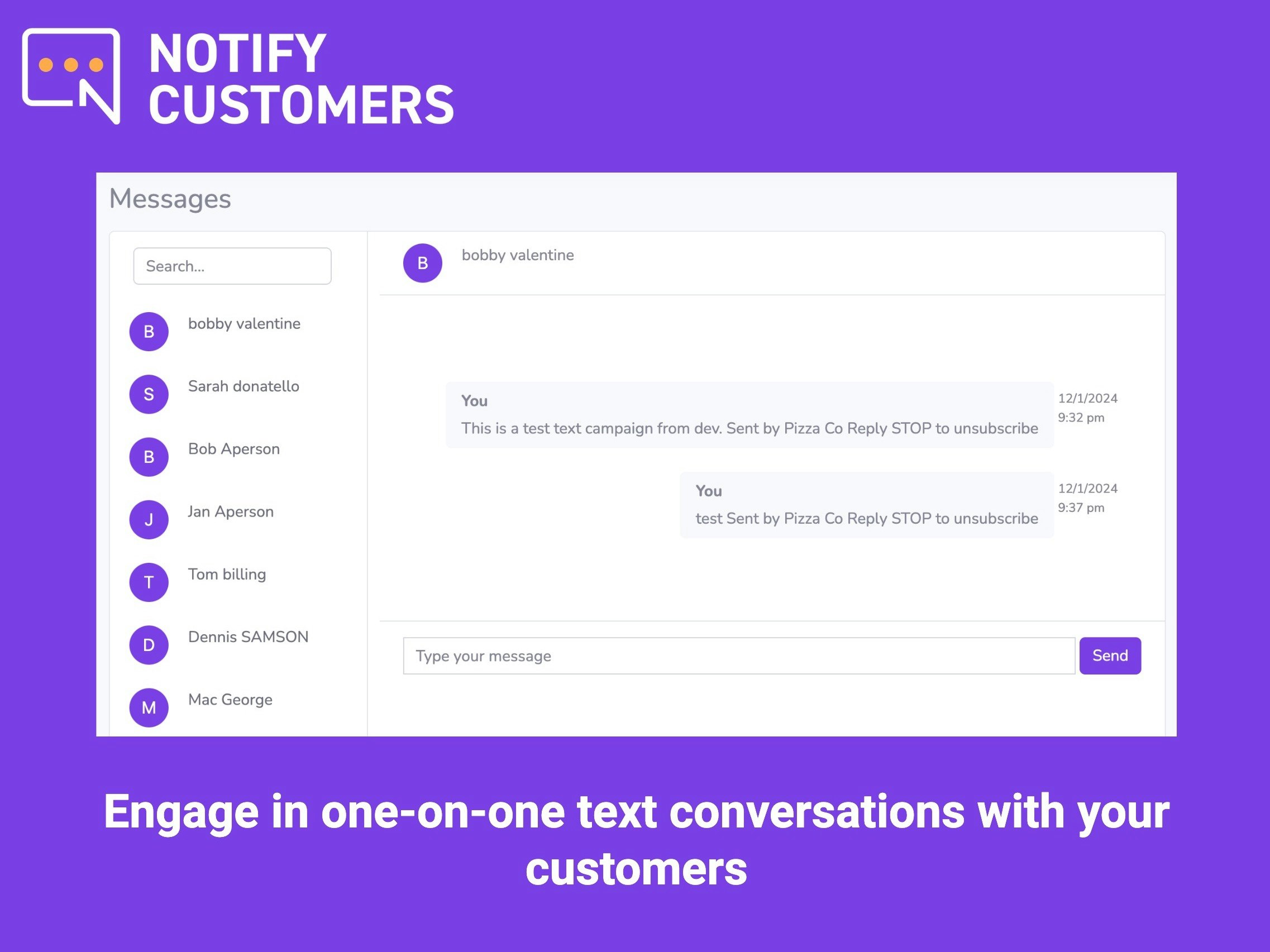 Notify Customers gallery image