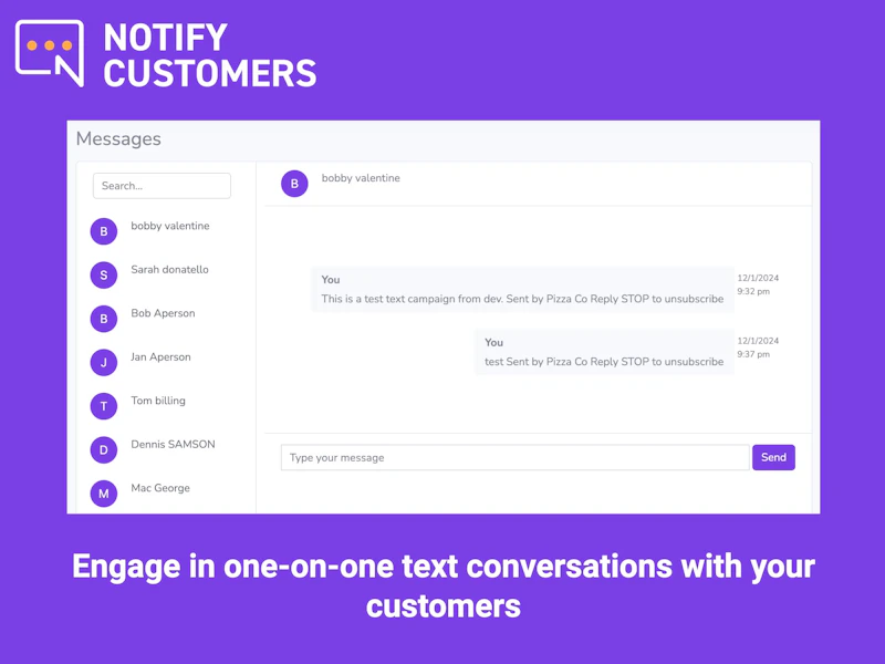 Notify Customers screenshot 3