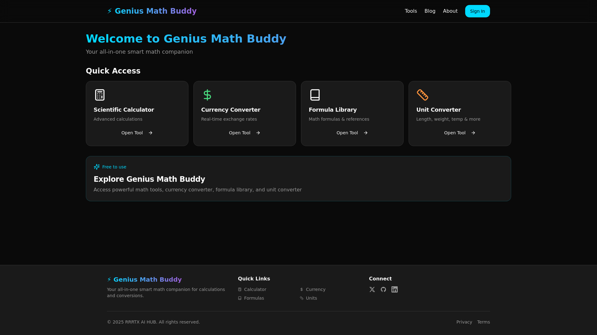 Genius Math Buddy - Main product screenshot demonstrating key features and user interface