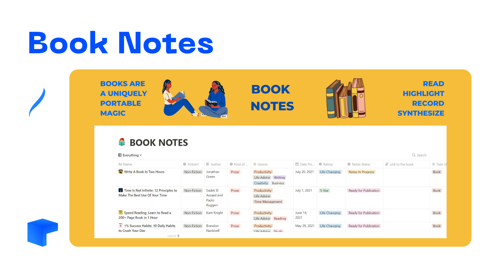 Book Notes | Notion Template gallery image