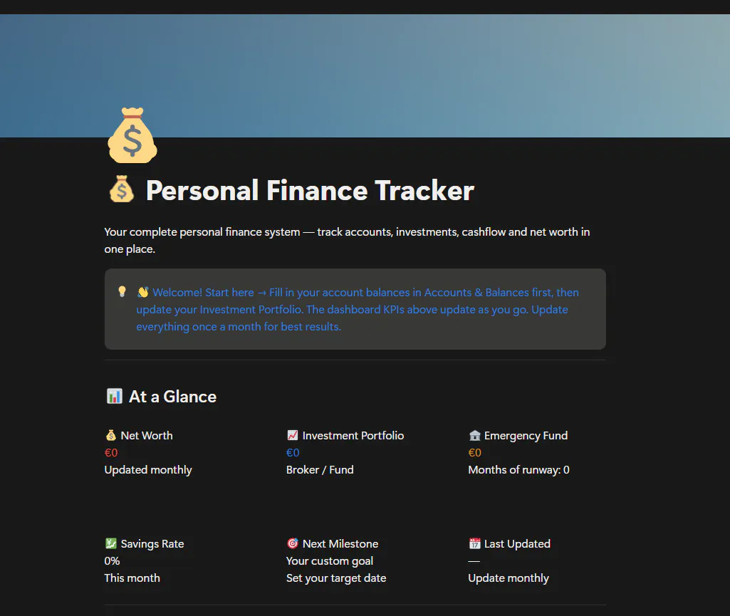 Personal Finance Tracker Notion gallery image