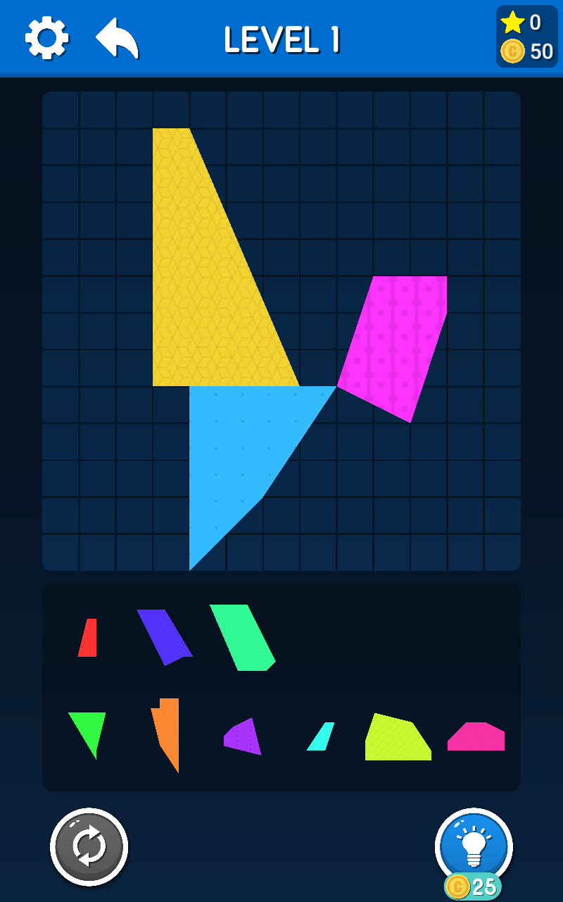 Media Tangram Teka -teki v2.0 - Tangram Teka -teki Permainan, Permainan Mudah Alih, Mudah Bermain, Tahap 1,700 6