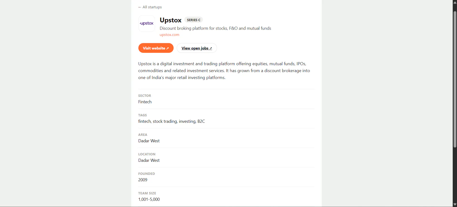 Mumbai Startup Map screenshot