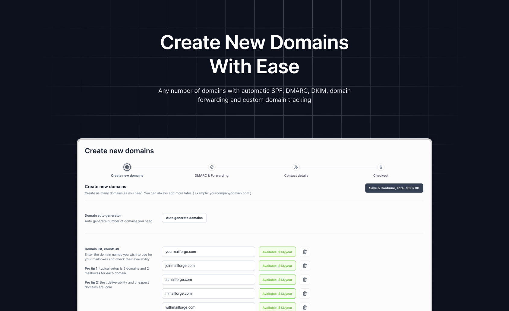 Mailforge - Холодная инфраструктура электронной почты отсортирована за считанные минуты медиа 3