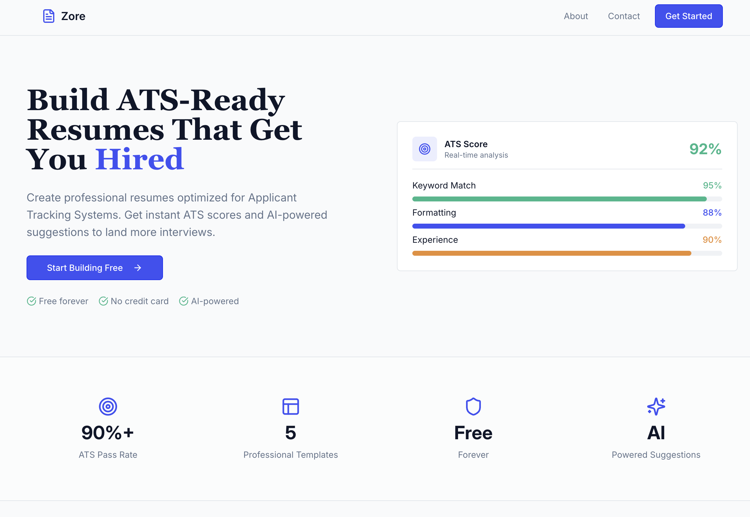 Zore - ATS-Ready Resumes gallery image