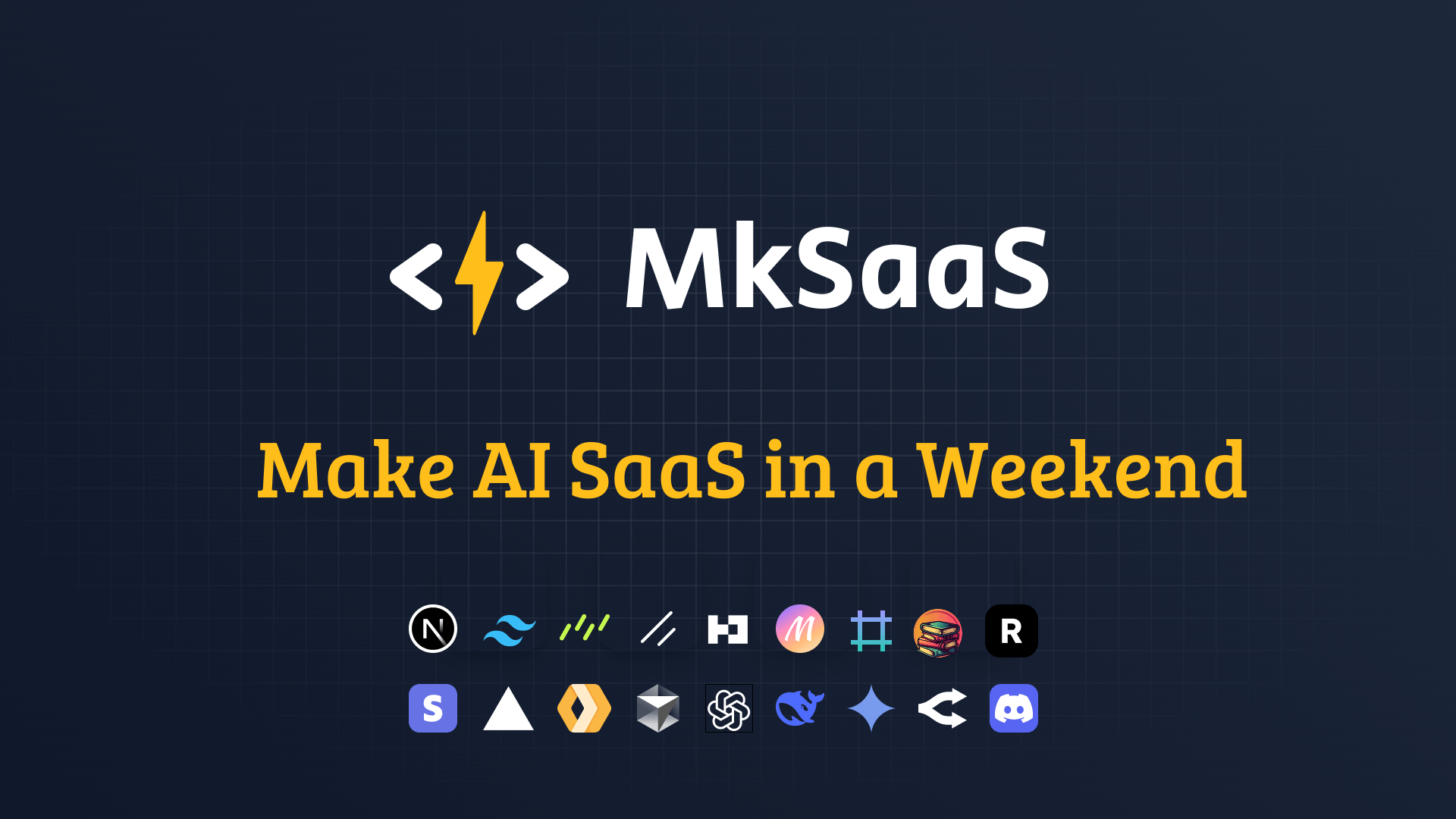 Mksaas - Machen Sie Ihr KI -SaaS -Produkt an einem Wochenende Medien 2