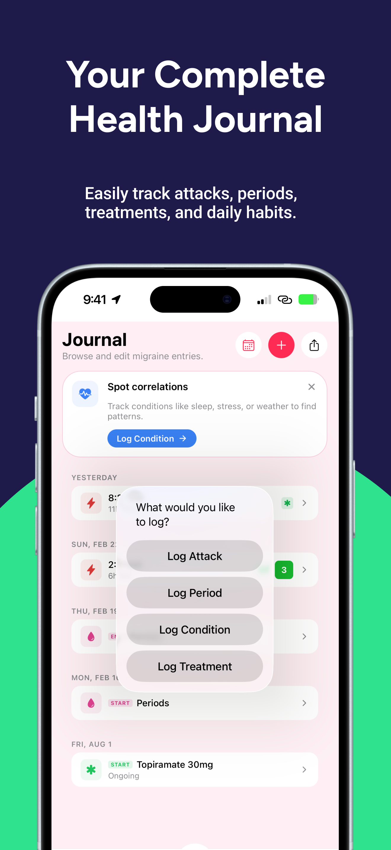 Migraine Trail: Track & AI Voice Log gallery image