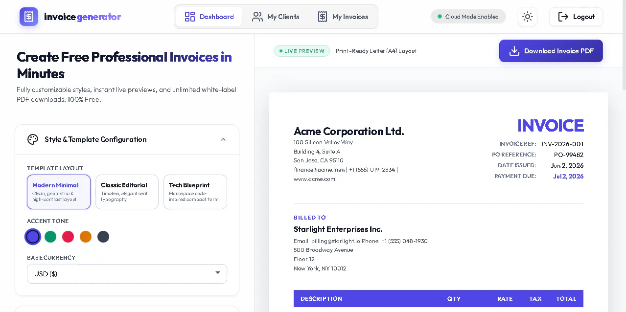 invoice generator gallery image