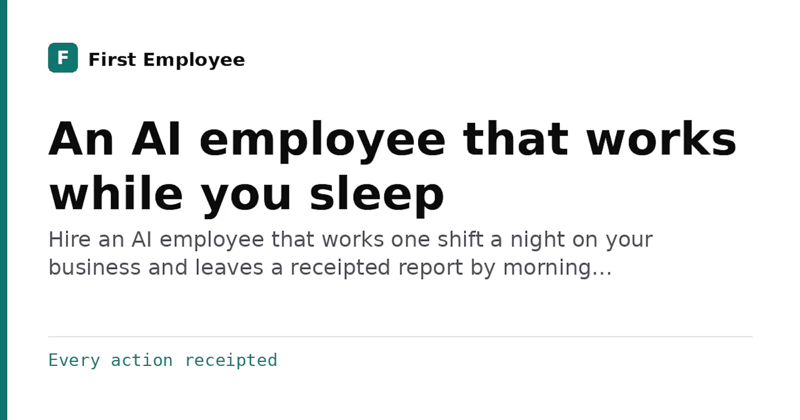 First Employee screenshot 1