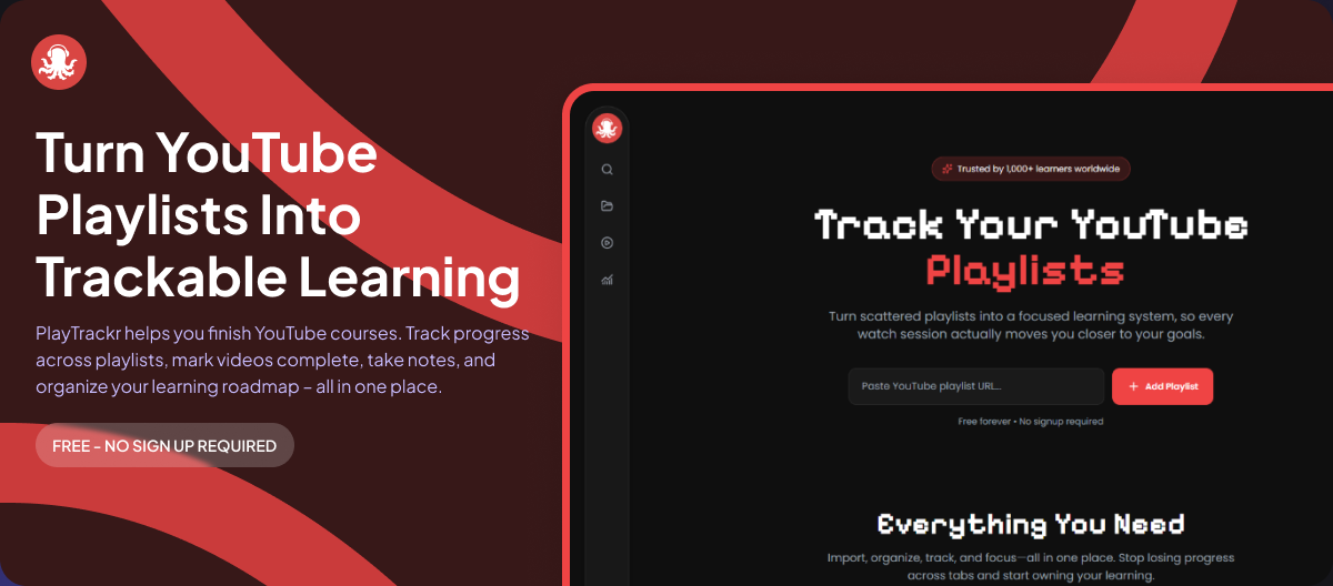 PlayTrackr - Main product screenshot demonstrating key features and user interface