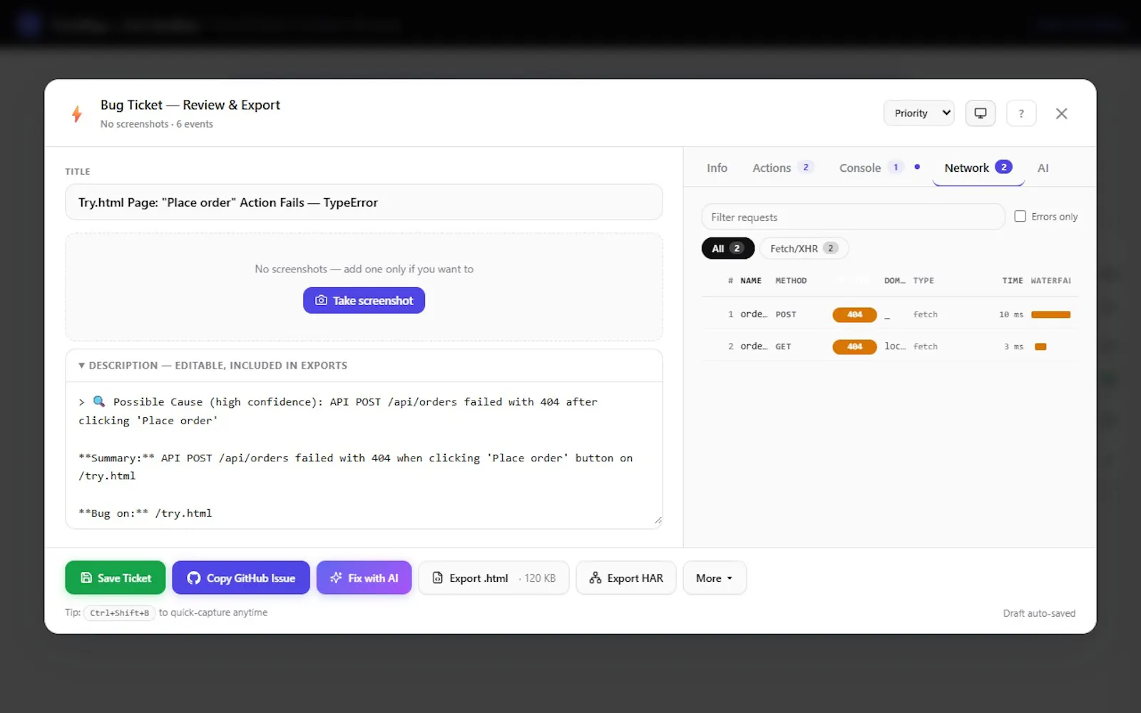 TraceBug screenshot 3
