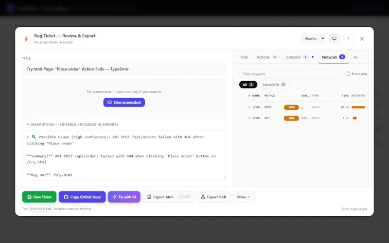 TraceBug screenshot 3