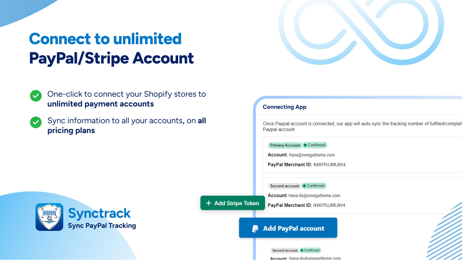 Synctrack PayPal Tracking Sync - Auto-sync PayPal Tracking Info & Stripe. media 3